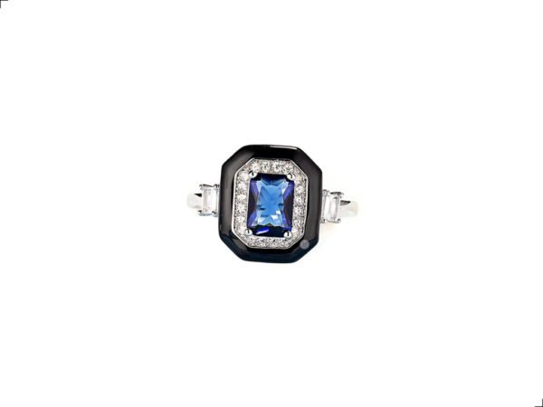 Anillo Zafiro Plata 1ra Ley 925 By Thiago Turcott® - Image 2