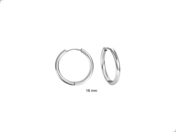 Aretes Arracadas Titanio 18k Simple Desing 18mm By Thiago Turcott® - Image 2