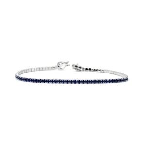 Pulsera Zafiros Tenis Plata De 1ra Ley 925 By Thiago Turcott®