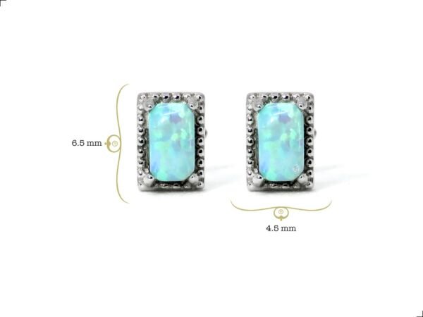 Aretes Ópalo Plata 1ra Ley 925 RettangoloBy Thiago Turcott® - Image 5