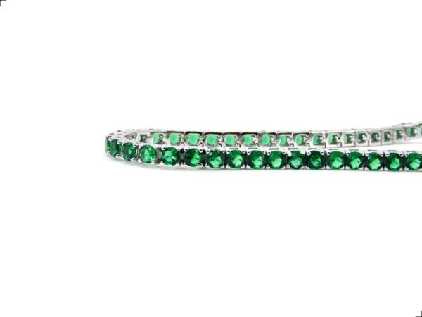 Pulsera Esmeraldas Tenis Plata 1ra Ley 925 By Thiago Turcott® - Image 2