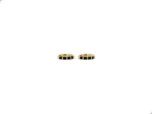 Arracadas Titanio 18k Zebra Negro By Thiago Turcott® - Image 2