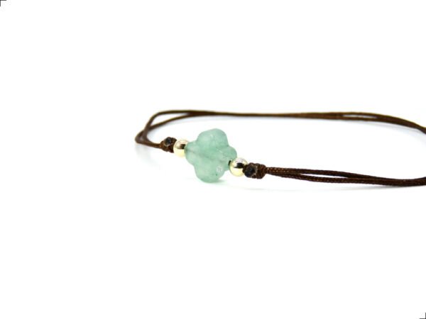 Pulsera Jade Trébol Oro 14k Cordón By Thiago Turcott® - Image 2