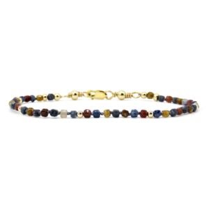 Pulsera Zafiro Rubí Oro Italiano 14k By Thiago Turcott®