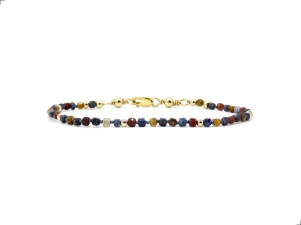 Pulsera Zafiro Rubí Oro Italiano 14k By Thiago Turcott®