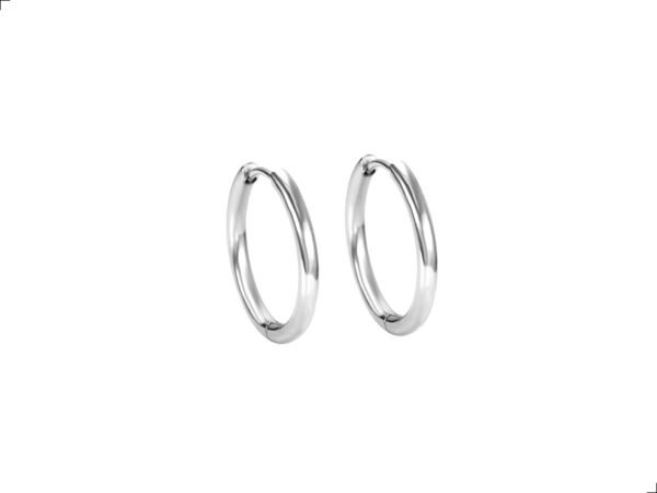 Aretes Arracadas Titanio 18k Simple Desing 18mm By Thiago Turcott®