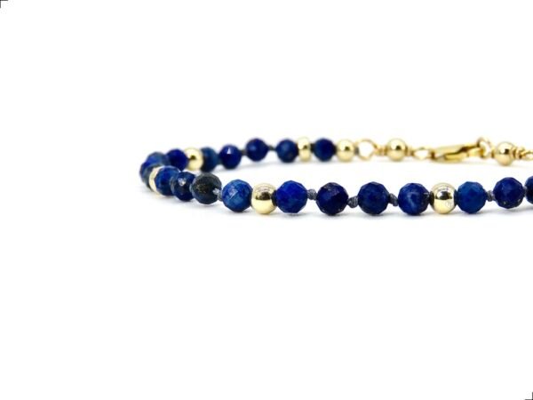 Pulsera Lapislázuli Facetado Oro Italiano 14k By Thiago Turcott® - Image 2