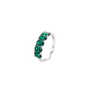 Anillo Esmeralda Plata 1ra Ley 925 Media Churumbela By Thiago Turcott®