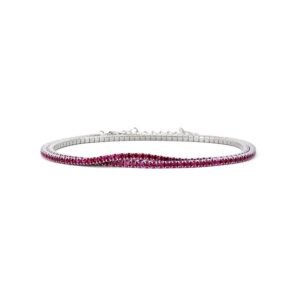 Pulsera Rubí Plata De 1ra Ley 925 Doble By Thiago Turcott®