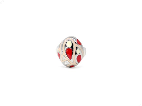 Anillo Eyes Enamel Multicolor Titanio 18k