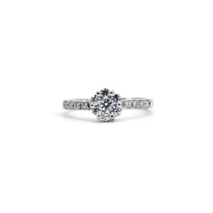 Anillo Solitario Flor Plata 1ra Ley 925 By Thiago Turcott