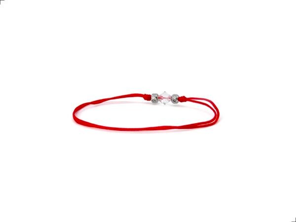 Pulsera Kabbalah Punto Swarovski Preciosa Cordón Rojo Titanio 18k By Thiago Turcott® - Image 3