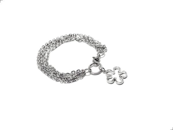 Pulsera Flor Cadenas Titanio 18k By Thiago Turcott® - Image 2