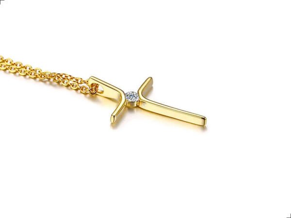 Collar Cruz Titanio 18k Diamante Creado By Thiago Turcott® - Image 2