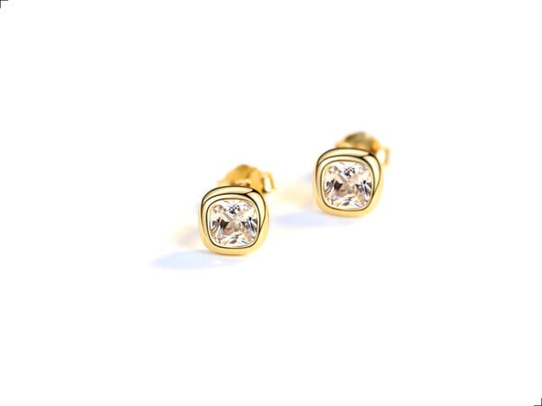 Aretes Plata 1ra Ley 925/18k Square By Thiago Turcott®