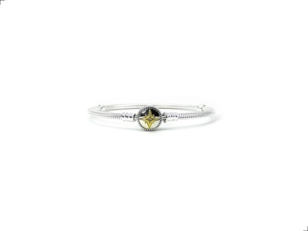 Pulsera Estrella Broche Barril Plata 1ra Ley 925