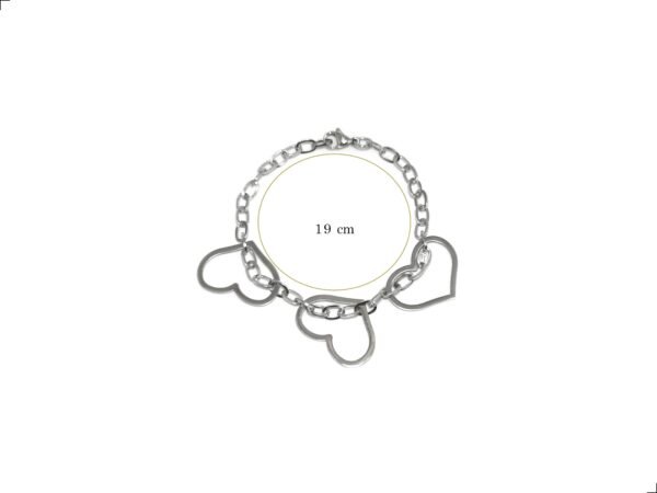 Pulsera 3 Corazones Cadena Titanio 18k By Thiago Turcott® - Image 5