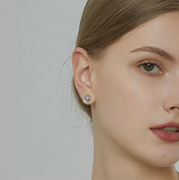 Aretes Zafiros Panal Plata De 1ra Ley 925 By Thiago Turcott® - Image 3