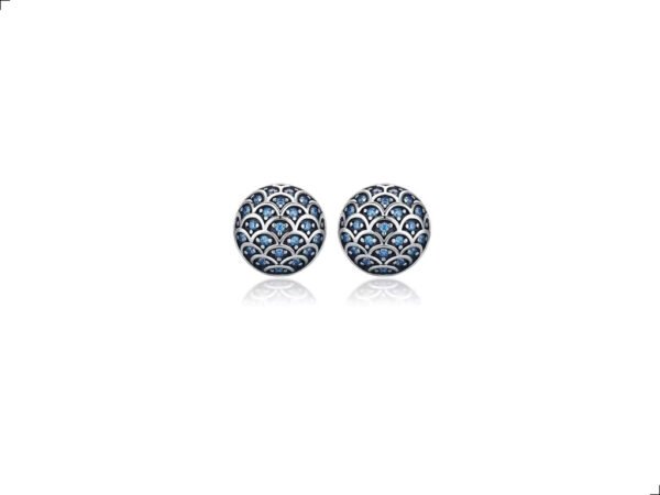 Aretes Zafiros Panal Plata De 1ra Ley 925 By Thiago Turcott®