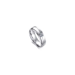 Argolla Matrimonio Confort Dama Titanio 18k By Thiago Turcott®