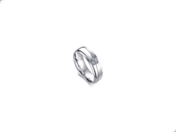 Argolla Matrimonio Confort Dama Titanio 18k By Thiago Turcott®