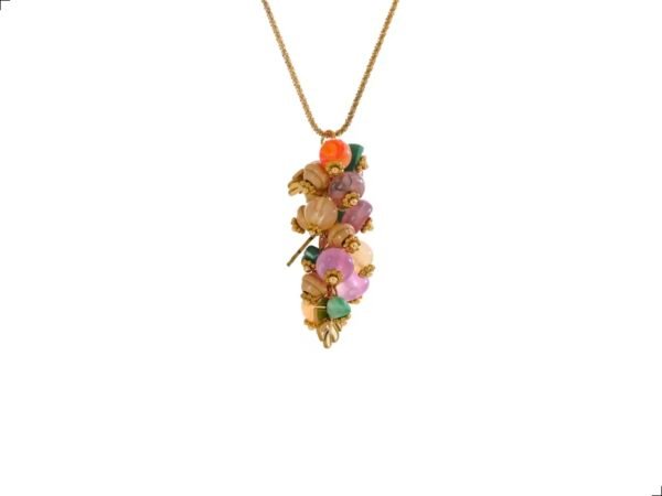 Collar Racimo Piedra Natural Titanio 18k By Thiago Turcott®