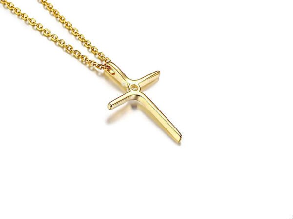 Collar Cruz Titanio 18k Diamante Creado By Thiago Turcott® - Image 3