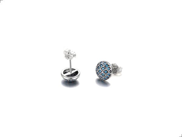Aretes Zafiros Panal Plata De 1ra Ley 925 By Thiago Turcott® - Image 4