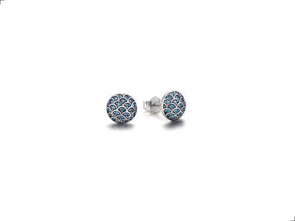 Aretes Zafiros Panal Plata De 1ra Ley 925 By Thiago Turcott® - Image 2