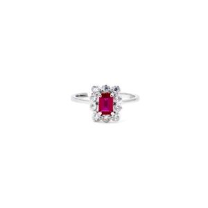 Anillo Solitario Rubí Cereza Plata Esterlina 925 By Thiago Turcott®