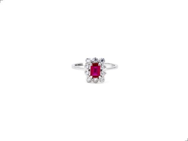 Anillo Solitario Rubí Cereza Plata Esterlina 925 By Thiago Turcott®