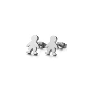 Aretes Niño Liso Púlido Espejo Titanio 18k By Thiago Turcott®