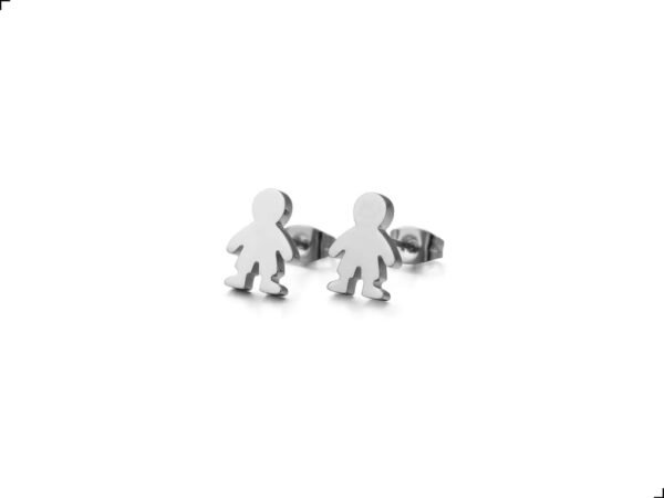 Aretes Niño Liso Púlido Espejo Titanio 18k By Thiago Turcott®