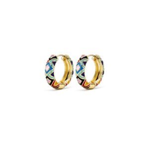 Aretes Gold Filled 18k Enamel Rombos By Thiago Turcott®