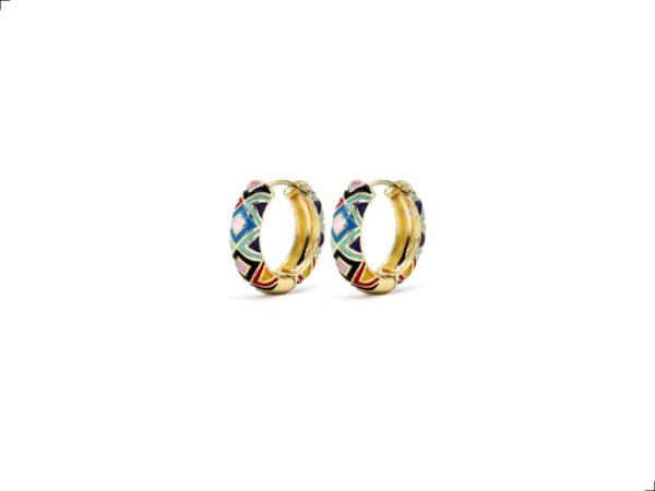 Aretes Gold Filled 18k Enamel Rombos By Thiago Turcott®