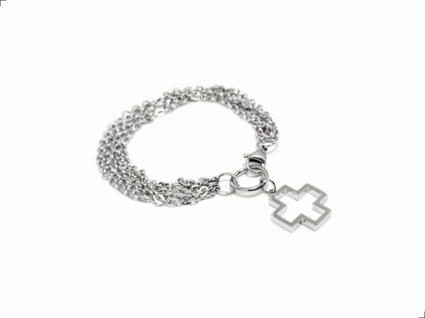 Pulsera Cadenas Cruz Titanio 18k By Thiago Turcott® - Image 2