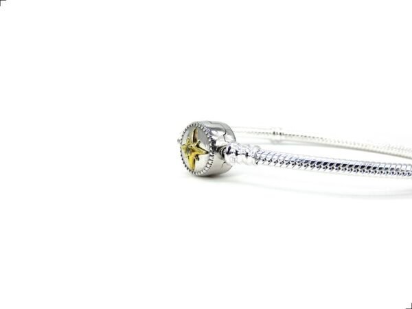 Pulsera Estrella Broche Barril Plata 1ra Ley 925 - Image 2