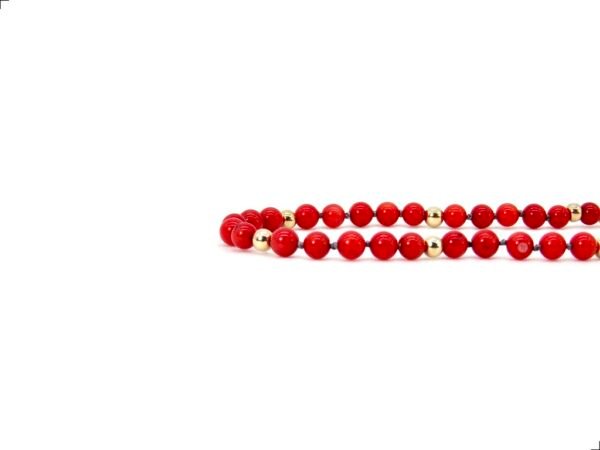 Pulsera Coral Rojo Oro Italiano 14k By Thiago Turcott® - Image 2