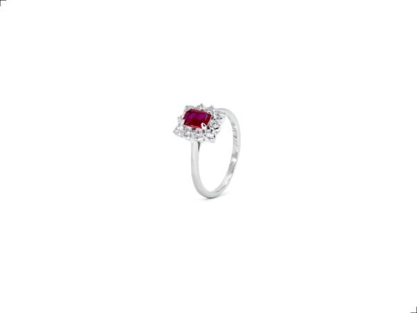 Anillo Solitario Rubí Cereza Plata Esterlina 925 By Thiago Turcott® - Image 2