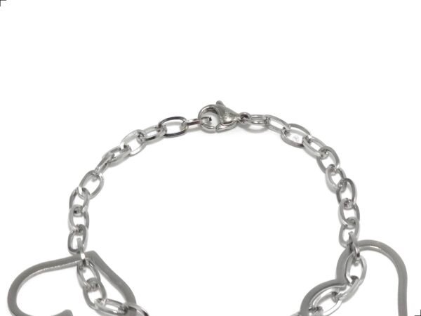Pulsera 3 Corazones Cadena Titanio 18k By Thiago Turcott® - Image 4