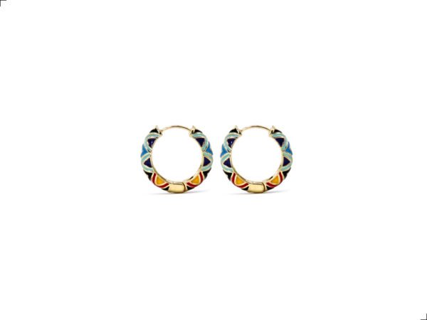 Aretes Gold Filled 18k Enamel Rombos By Thiago Turcott® - Image 3