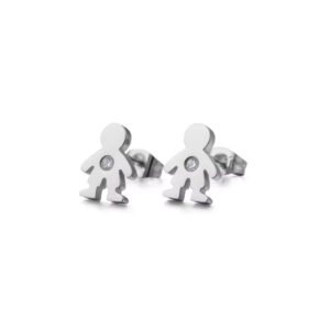 Aretes Niño Punto Brillante Titanio 18k By Thiago Turcott®