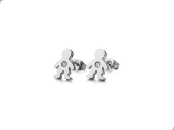 Aretes Niño Punto Brillante Titanio 18k By Thiago Turcott®