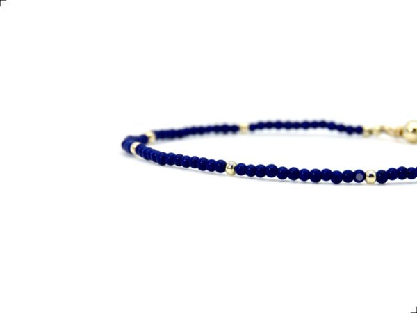 Pulsera Lapislázuli Natural 2 Mm Oro 14k By Thiago Turcott® - Image 2