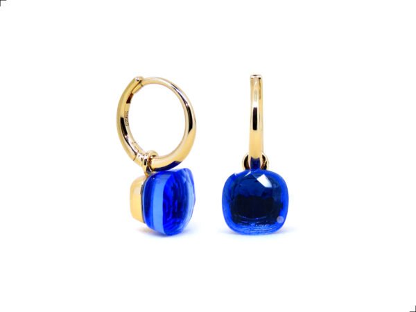 Aretes Nudo Plata 1ra Ley 925 Zafiro 18k Gold Plating - Image 5