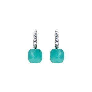 Aretes Nudo Jade Plata Esterlina 925