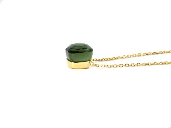 Collar Nudo Moldavita Plata 1ra Ley 925/18k Gold Plating - Image 4