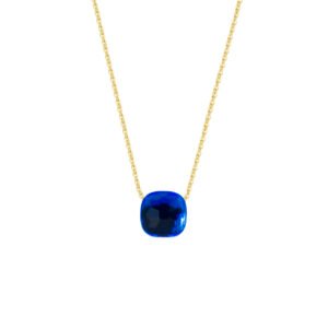 Collar Nudo Zafiro Plata 1ra Ley 925/18k Gold Plating