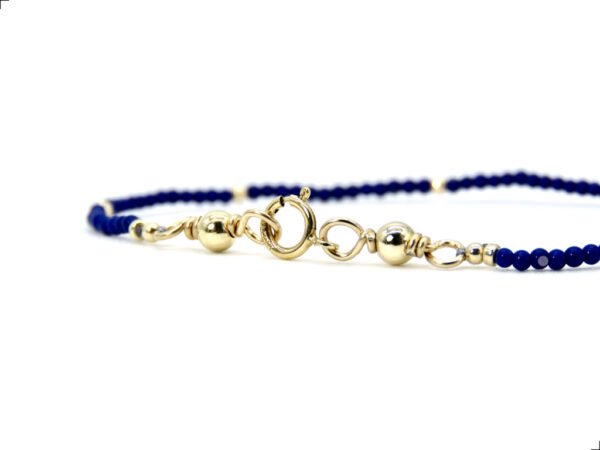 Pulsera Lapislázuli Natural 2 Mm Oro 14k By Thiago Turcott® - Image 3
