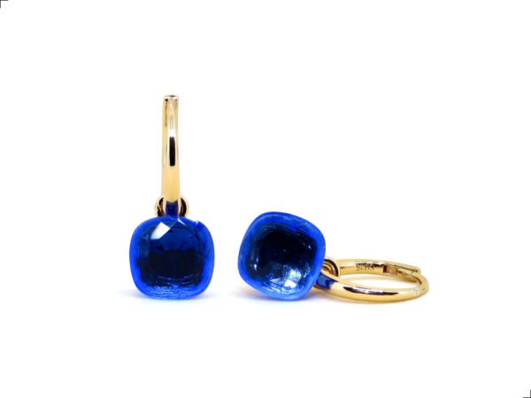 Aretes Nudo Plata 1ra Ley 925 Zafiro 18k Gold Plating - Image 4